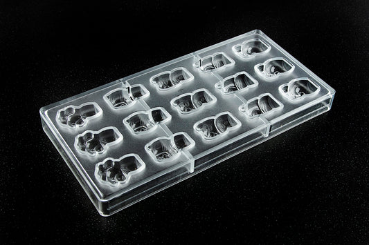 CW1746 - Chocolate World - "The Big Five" Small 5 Fig Polycarbonate Mould