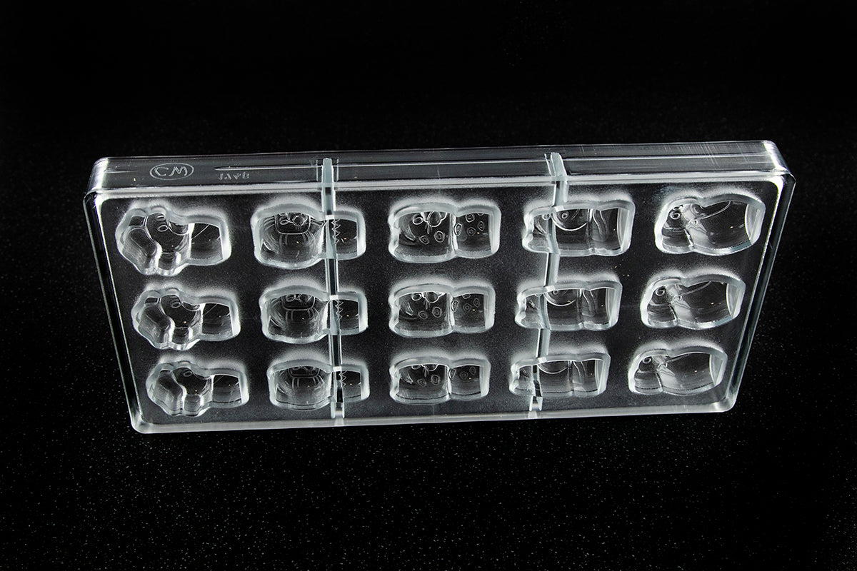 CW1746 - Chocolate World - "The Big Five" Small 5 Fig Polycarbonate Mould