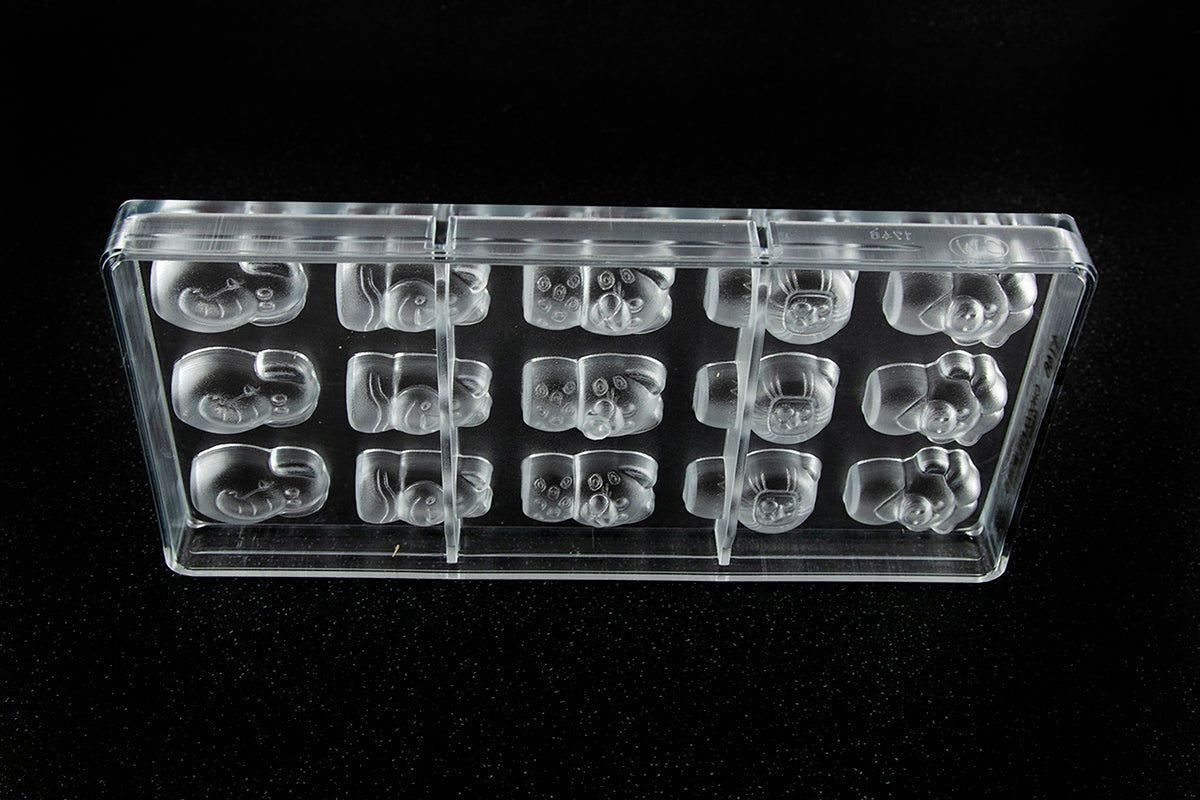 CW1746 - Chocolate World - "The Big Five" Small 5 Fig Polycarbonate Mould