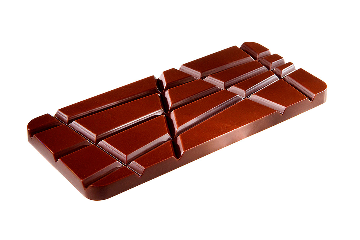 CW1769 - Chocolate World - Slanting Fault line Tablet Polycarbonate Mould