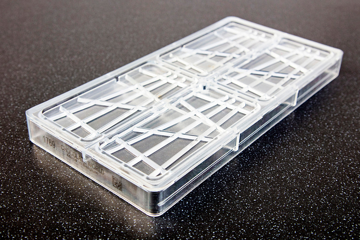 CW1769 - Chocolate World - Slanting Fault line Tablet Polycarbonate Mould
