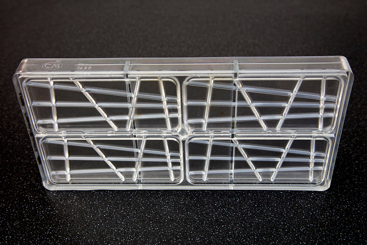 CW1769 - Chocolate World - Slanting Fault line Tablet Polycarbonate Mould