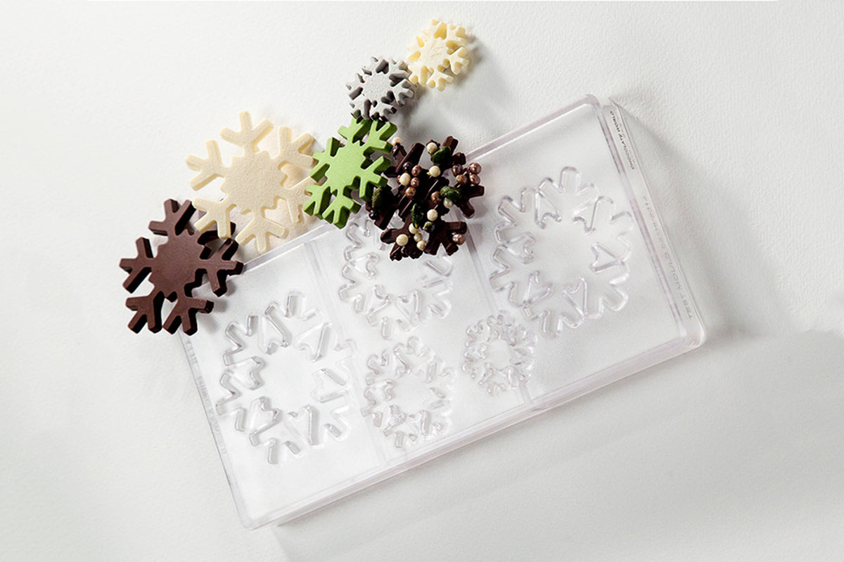 CW1770 - Chocolate World - Snowstars Callebaut 5 Fig Polycarbonate Mould