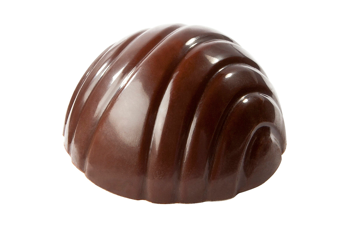 CW1772 - Chocolate World - Half Sphere Striped Polycarbonate Mould