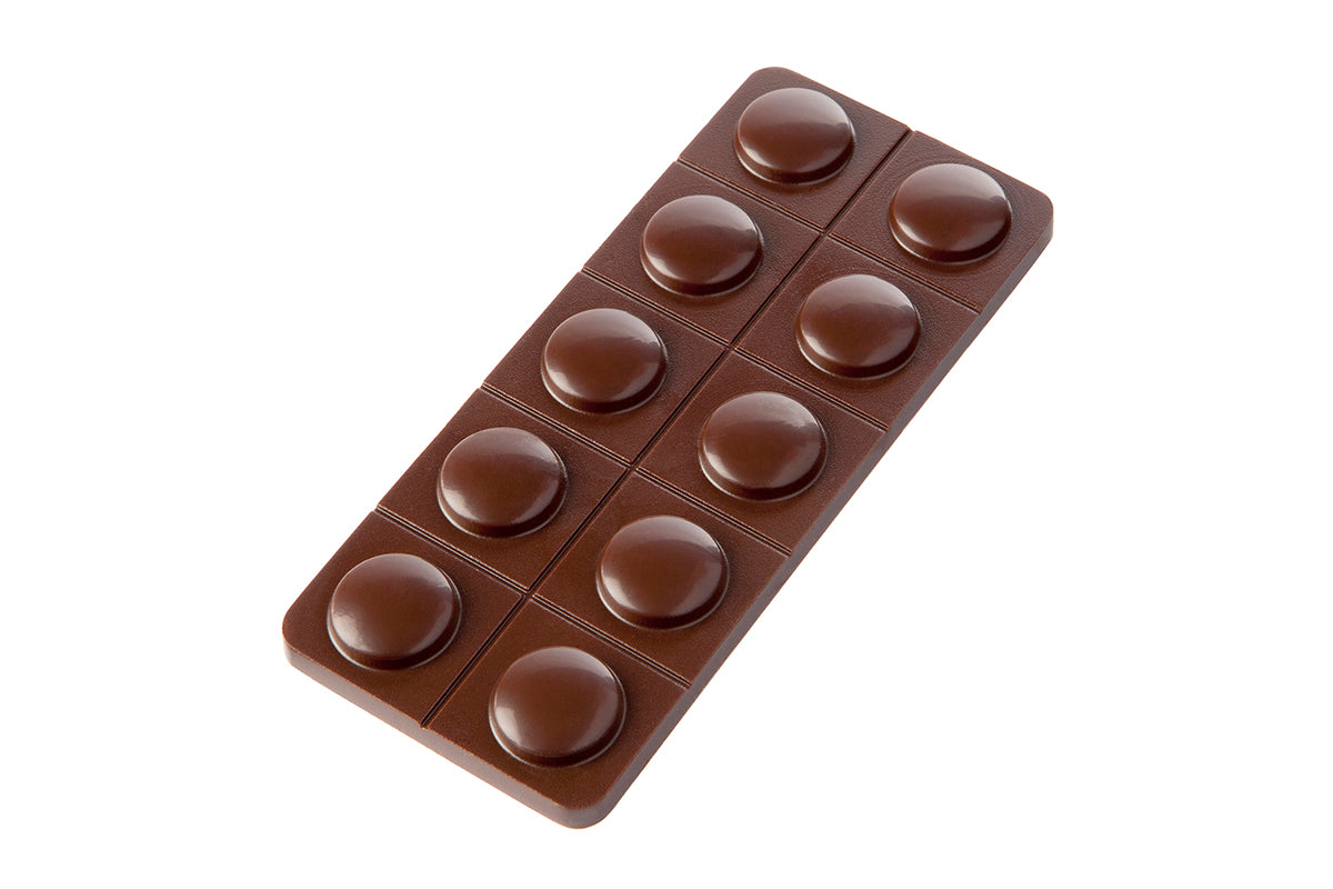 CW1796 - Chocolate World - Chocolate Drug Pil Strip Polycarbonate Mould