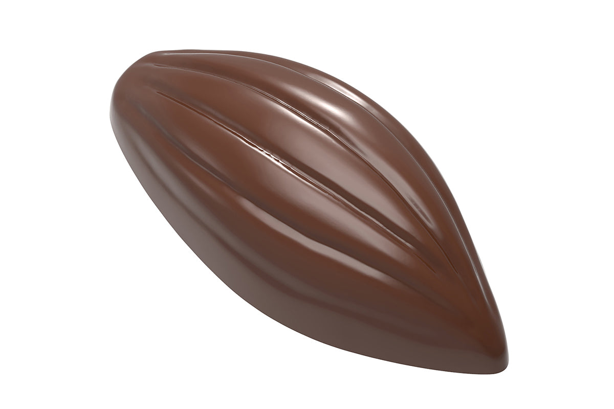 CW1798 - Chocolate World - Cocoa Bean With 6 Lines Polycarbonate Mould