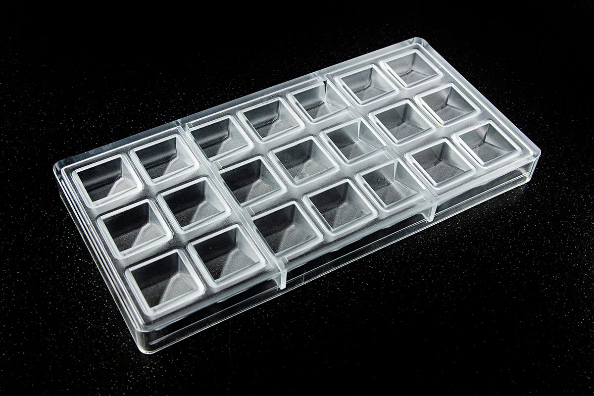 CW1799 - Chocolate World - Square Diagonal Polycarbonate Mould