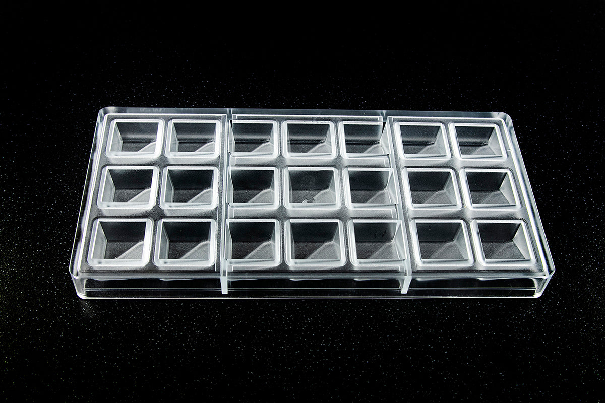CW1799 - Chocolate World - Square Diagonal Polycarbonate Mould