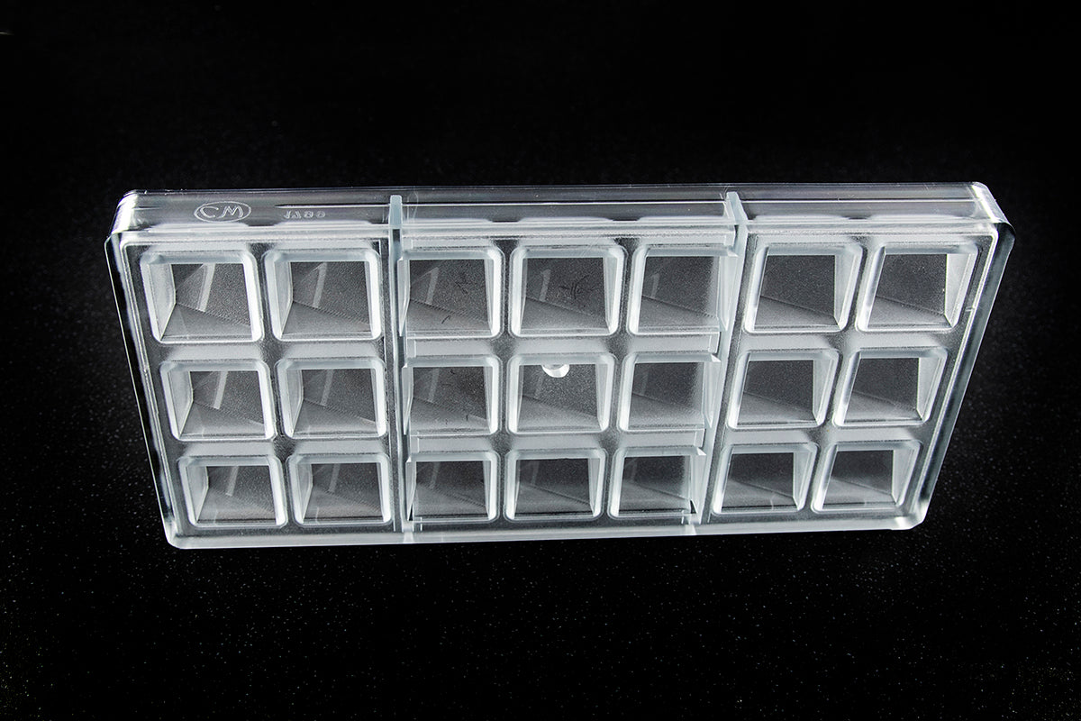 CW1799 - Chocolate World - Square Diagonal Polycarbonate Mould