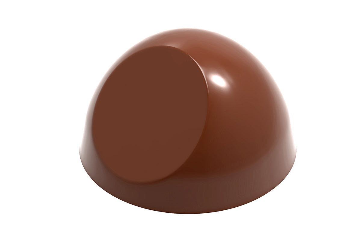 CW1846 - Chocolate World - Half Sphere Flat Side Polycarbonate Mould