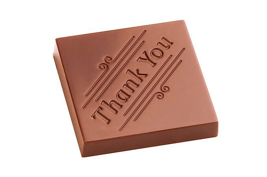 CW1853 - Chocolate World - "Thank You" Caraque Polycarbonate Mould