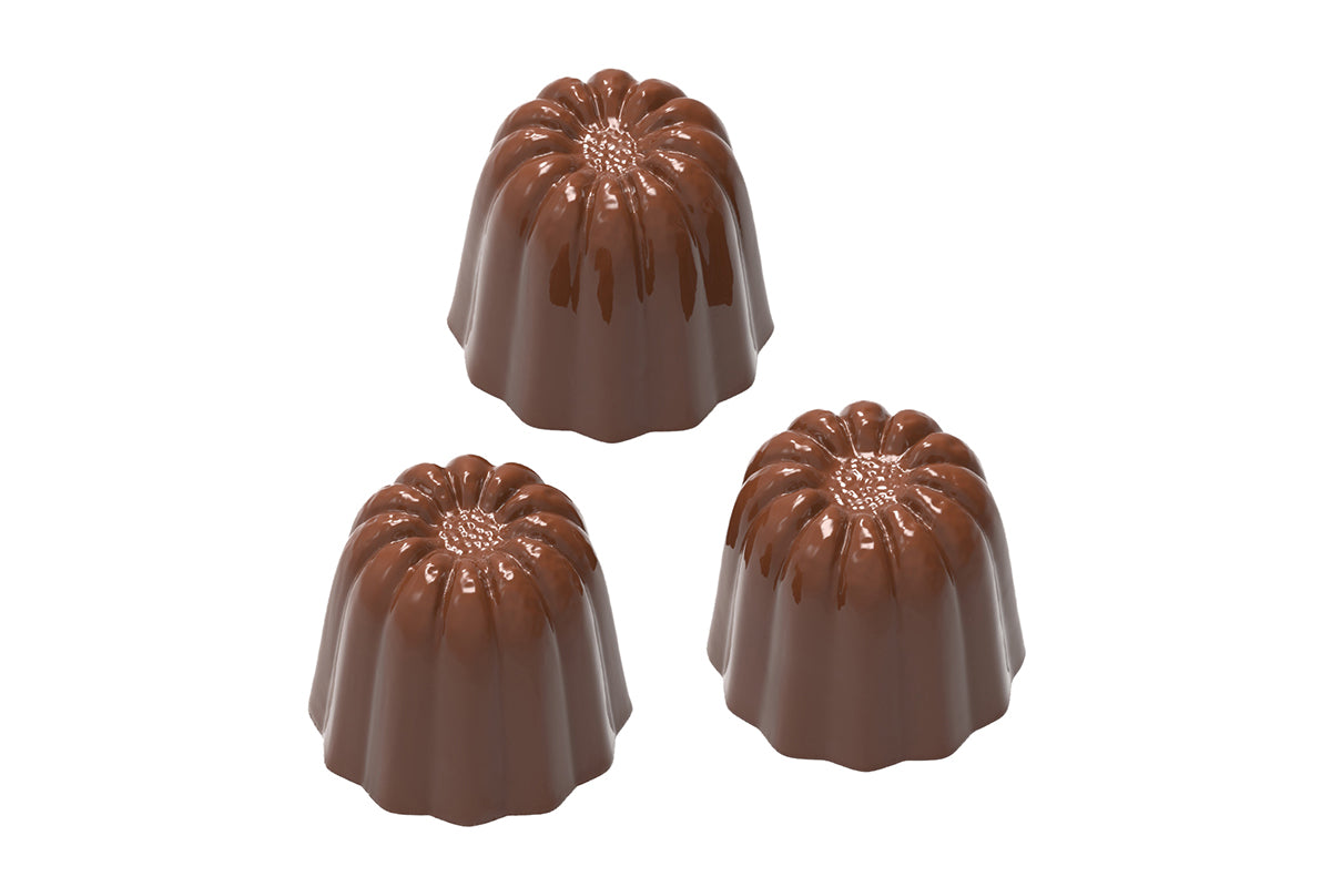CW1859 - Chocolate World - Cannelé 3 Figures Polycarbonate Mould