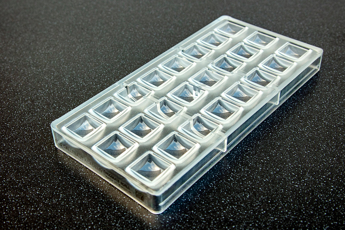 CW1865 - Chocolate World - Square Sphere Bourdeaux Polycarbonate Mould