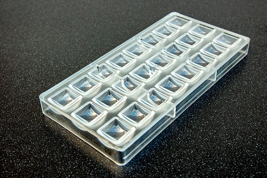 CW1865 - Chocolate World - Square Sphere Bourdeaux Polycarbonate Mould