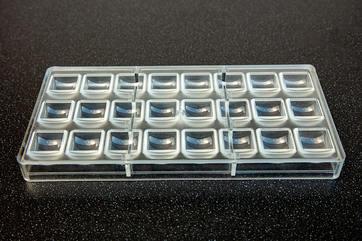 CW1865 - Chocolate World - Square Sphere Bourdeaux Polycarbonate Mould