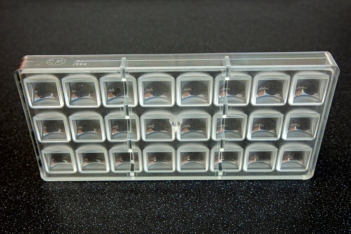 CW1865 - Chocolate World - Square Sphere Bourdeaux Polycarbonate Mould