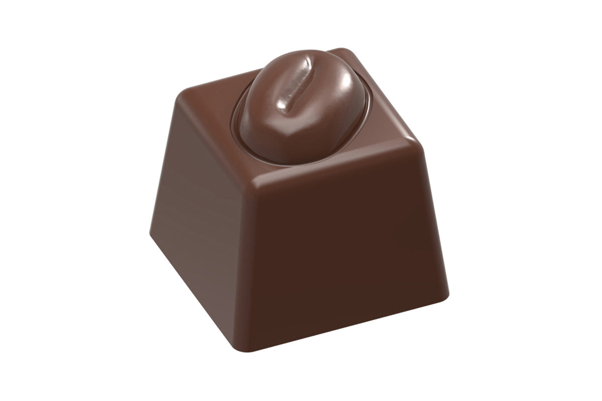 CW1880 - Chocolate World - Cube Coffee Bean 6.9 g Polycarbonate Mould