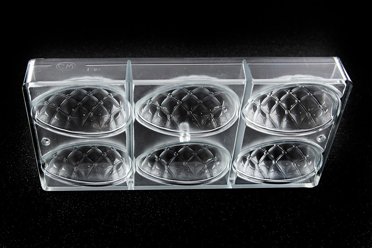 CW1888 - Chocolate World - Egg Chesterfield Polycarbonate Mould
