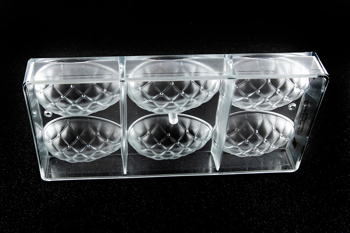 CW1888 - Chocolate World - Egg Chesterfield Polycarbonate Mould