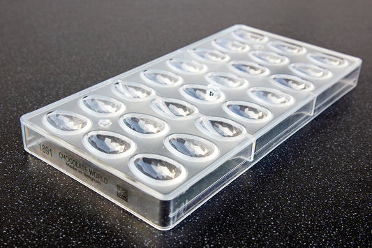 CW1891 - Chocolate World - Egg Crystal 33 mm Polycarbonate Mould