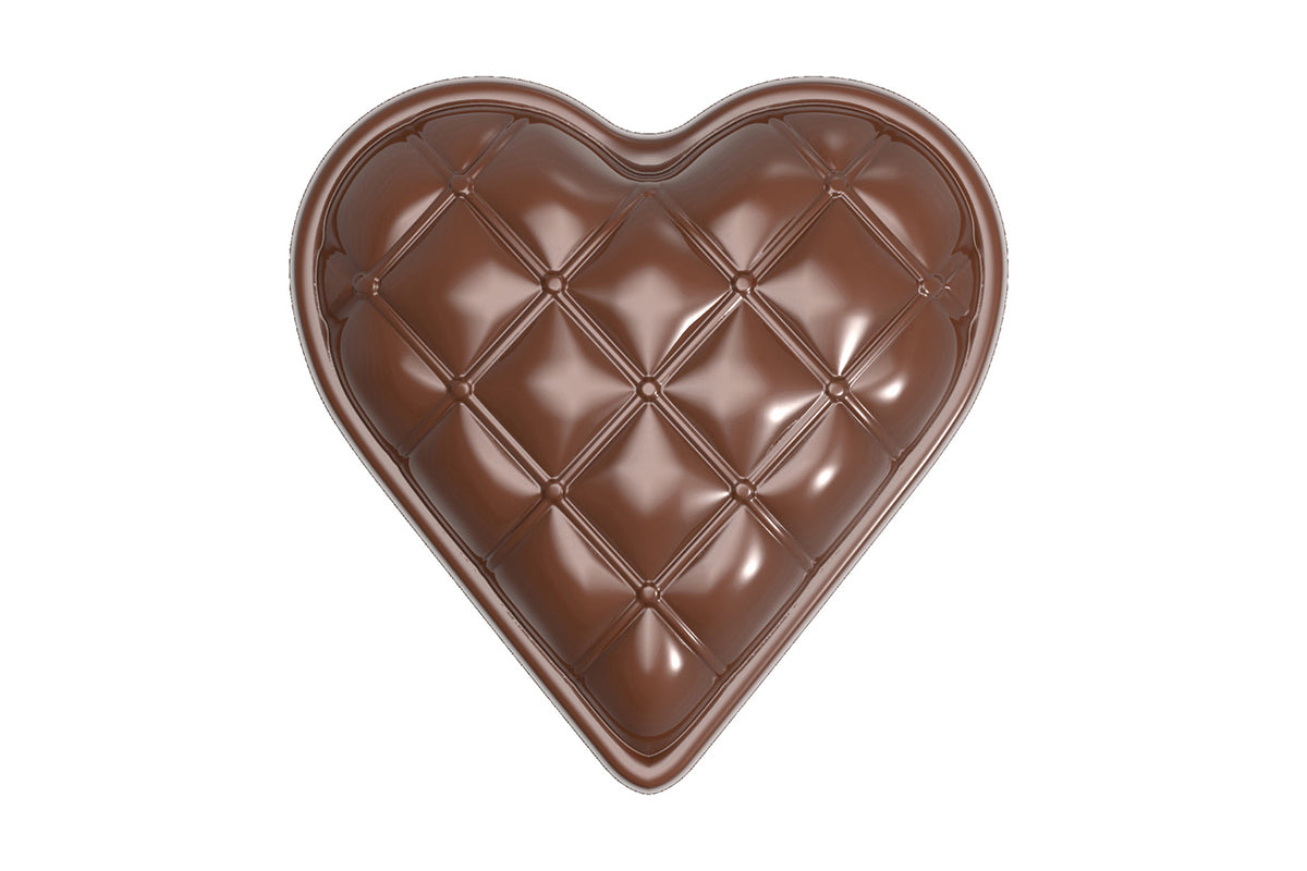 CW1892 - Chocolate World - Heart Chesterfield Polycarbonate Mould