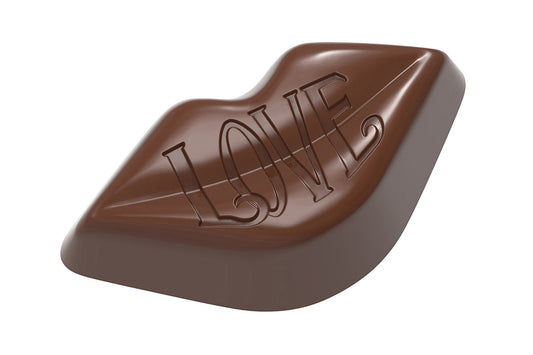 CW1893 - Chocolate World - "Love" Chocolate Lips Polycarbonate Mould