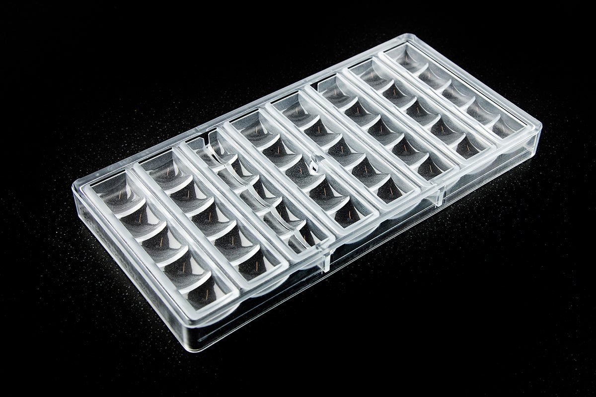 CW1899 - Chocolate World - Square Sphere Bar Polycarbonate Mould