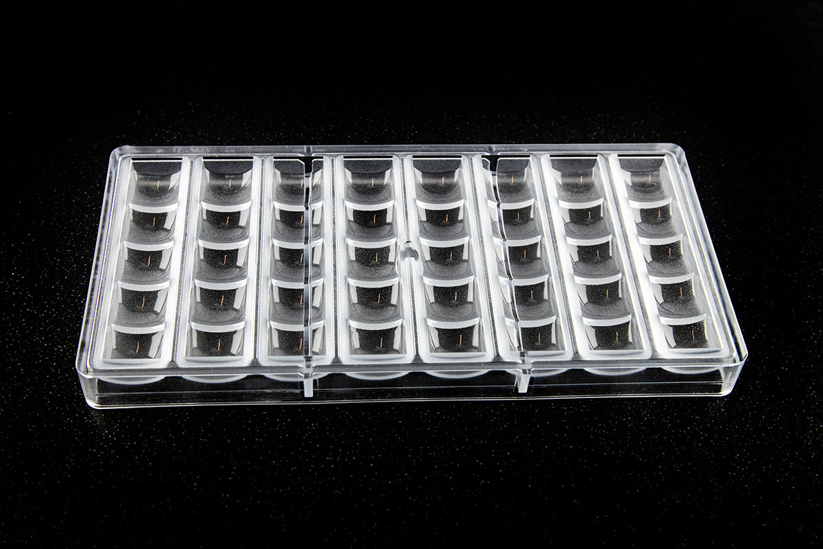 CW1899 - Chocolate World - Square Sphere Bar Polycarbonate Mould