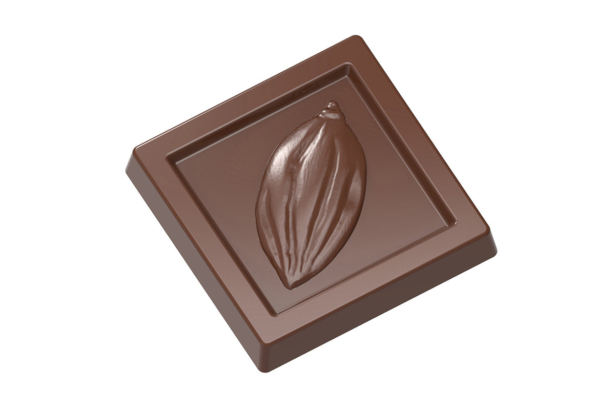 CW1901 - Chocolate World - Caraque Cocoa Bean Polycarbonate Mould
