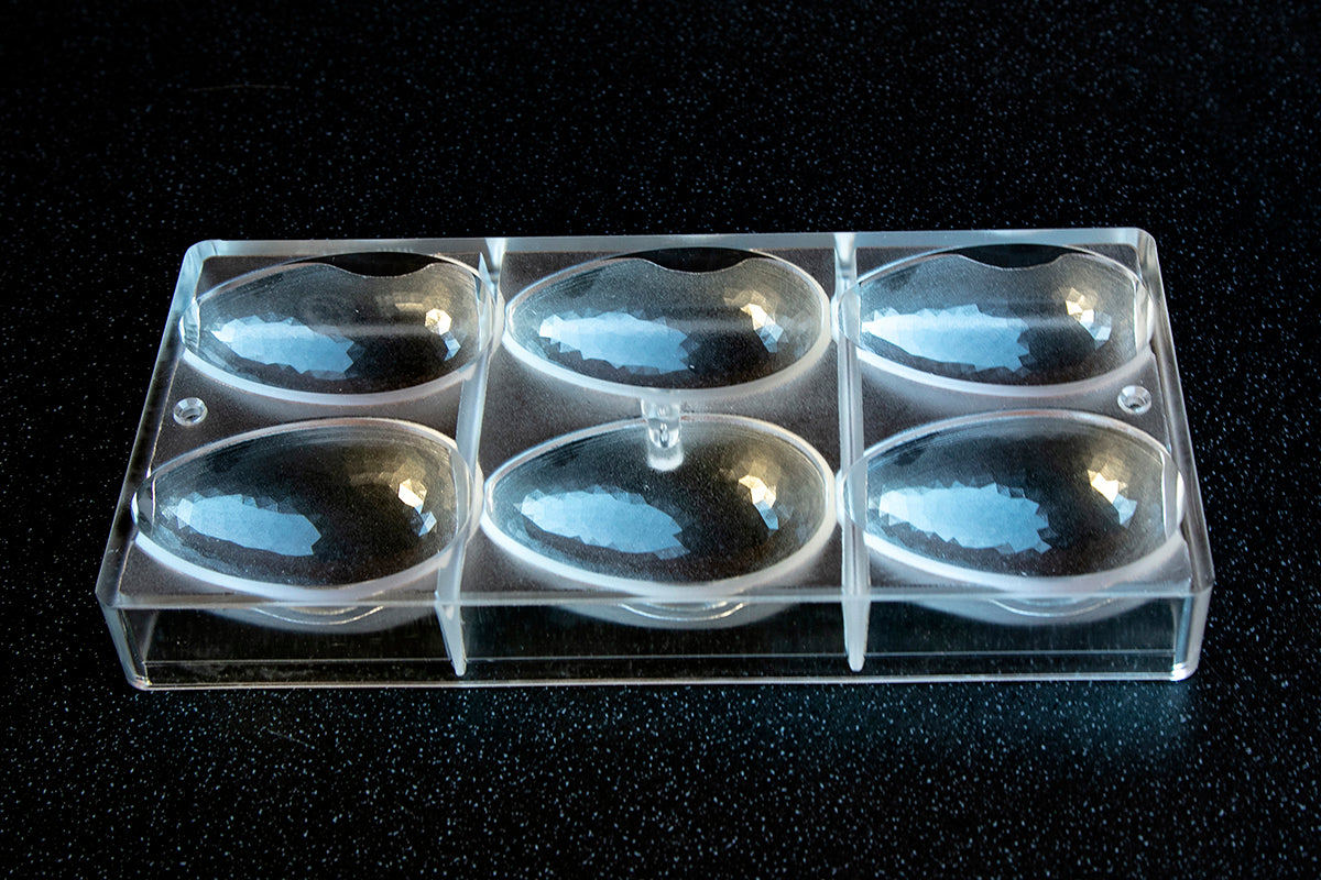 CW1910 - Chocolate World - Faceted Egg 86.5 mm Polycarbonate Mould