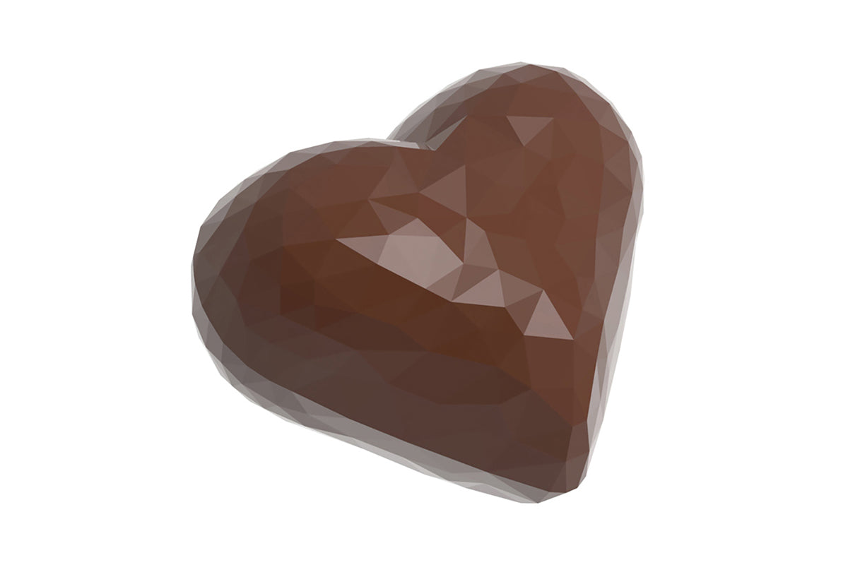 CW1914 - Chocolate World - Heart Facet Double Polycarbonate Mould