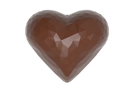CW1914 - Chocolate World - Heart Facet Double Polycarbonate Mould