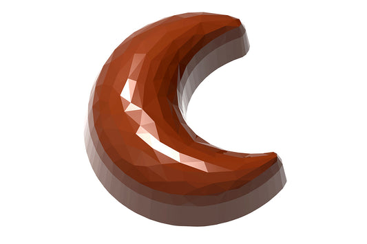 CW1935 - Chocolate World - Half Moon Facet Polycarbonate Mould