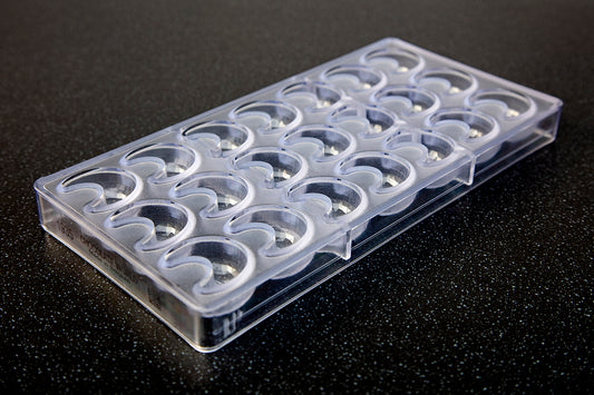 CW1935 - Chocolate World - Half Moon Facet Polycarbonate Mould