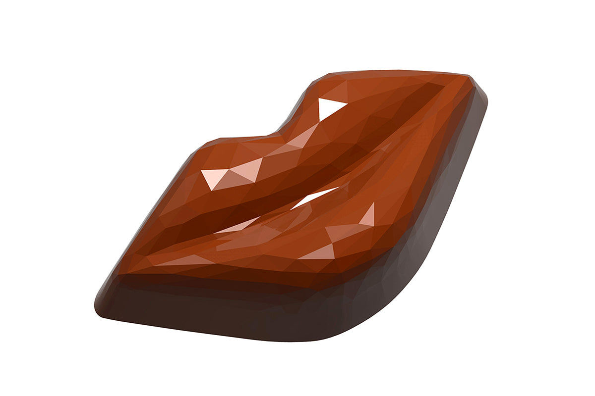 CW1937 - Chocolate World - Chocolate Facet Lips Polycarbonate Mould