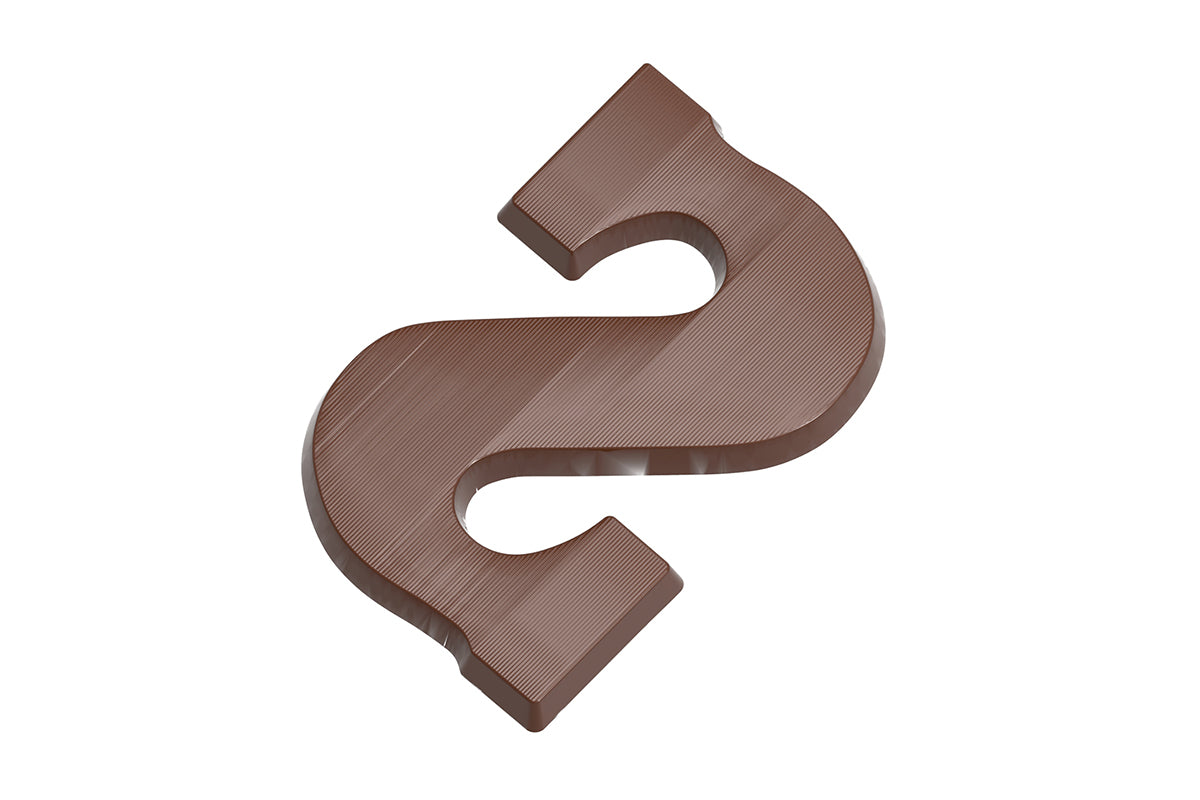 CW1940 - Chocolate World - Letter S 200 g Mirror Polycarbonate Mould