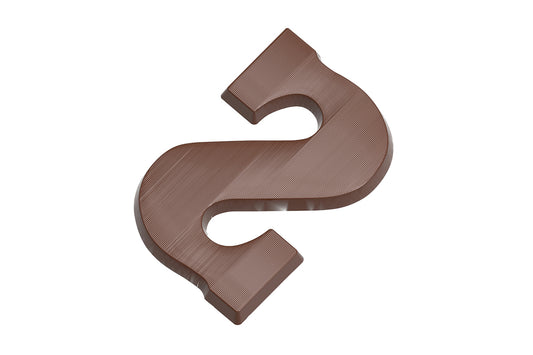 CW1940 - Chocolate World - Letter S 200 g Mirror Polycarbonate Mould