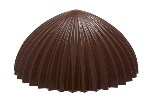 CW1952 - Chocolate World - Half Sphere Pleated Polycarbonate Mould