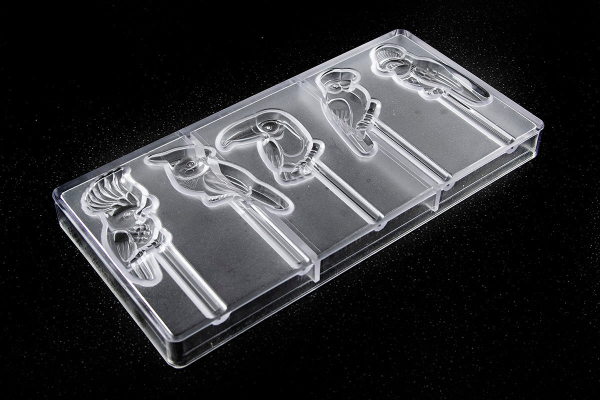 CW1954 - Chocolate World - Lollipop Tropical Birds Polycarbonate Mould
