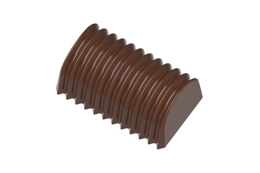 CW1963 - Chocolate World - Chocolate Pleated Buche Polycarbonate Mould