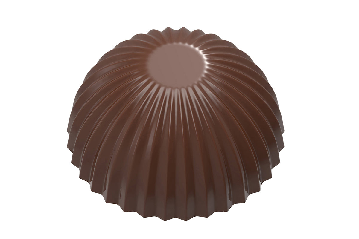CW1967 - Chocolate World - Bottom Part Egg Pleated Polycarbonate Mould