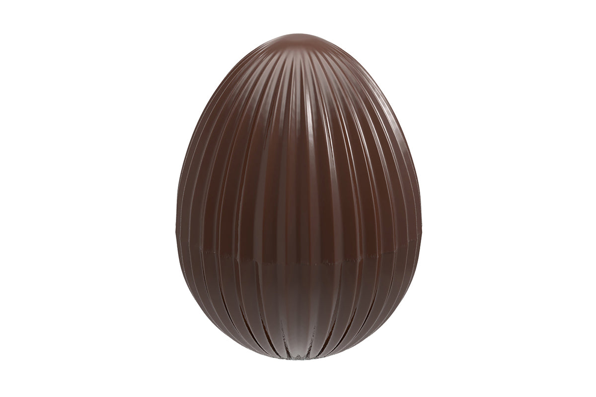 CW1967 - Chocolate World - Bottom Part Egg Pleated Polycarbonate Mould