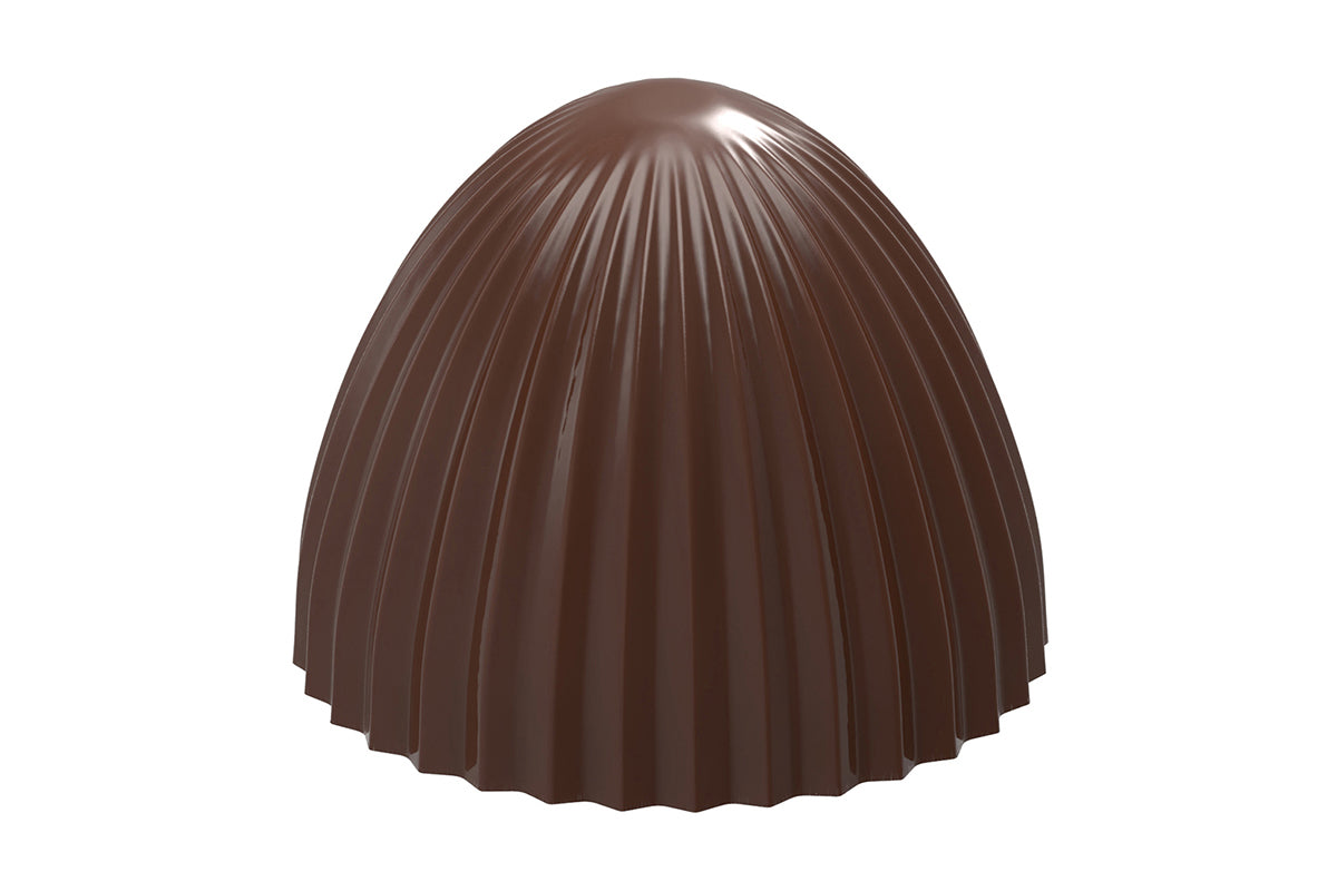 CW1968 - Chocolate World - Upper Part Egg Pleated Polycarbonate Mould