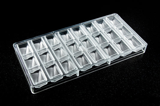 CW1969 - Chocolate World - Pleated Rectangle Polycarbonate Mould