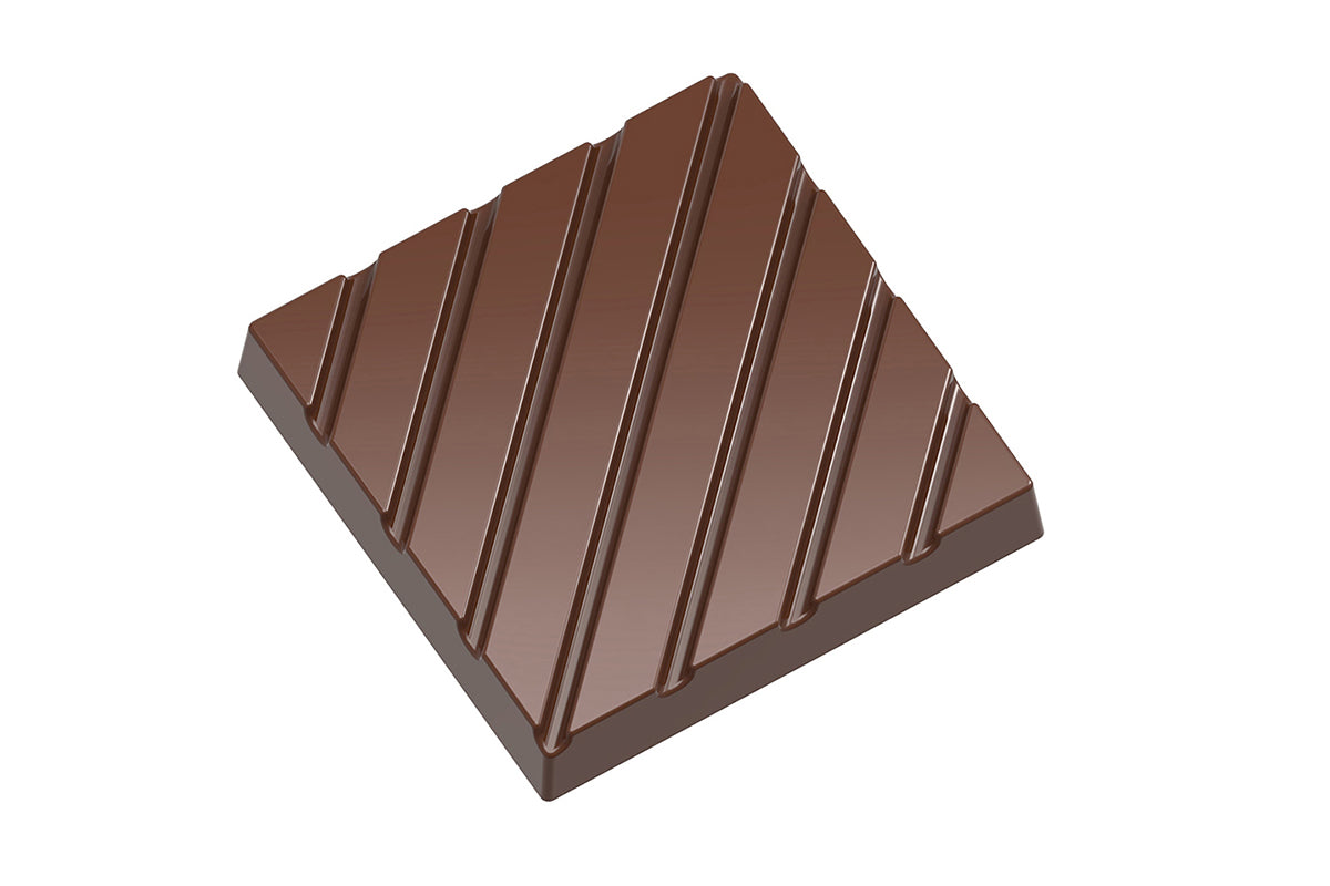 CW1980 - Chocolate World - Caraque With Lines Polycarbonate Mould