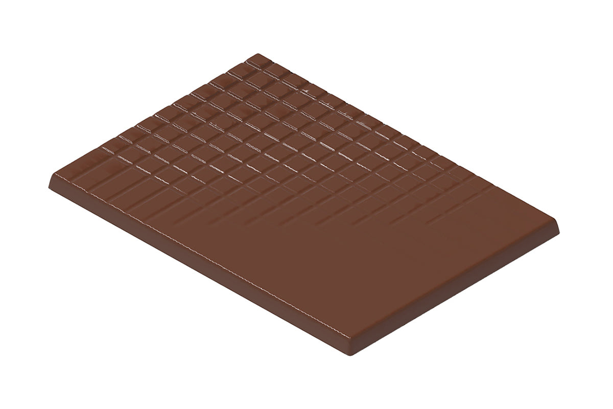 CW1982 - Chocolate World - Caraque With grid Polycarbonate Mould