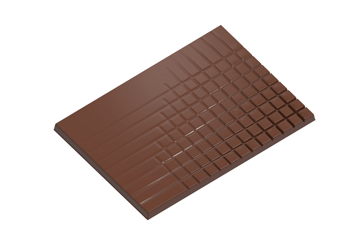 CW1982 - Chocolate World - Caraque With grid Polycarbonate Mould