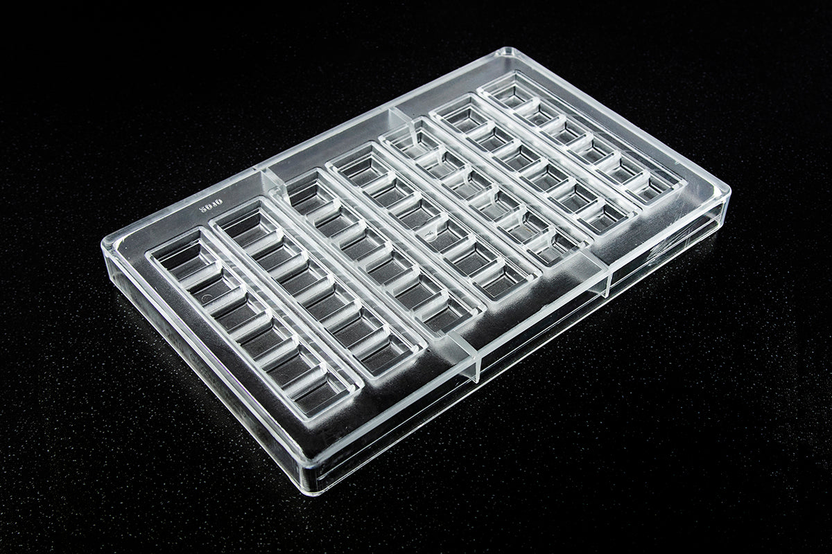 CW2010 - Chocolate World - Chocolate Bar 38 g Polycarbonate Mould