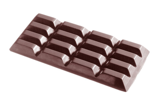 CW2015 - Chocolate World - Tablet 4 x 4 Long 115 g Polycarbonate Mould