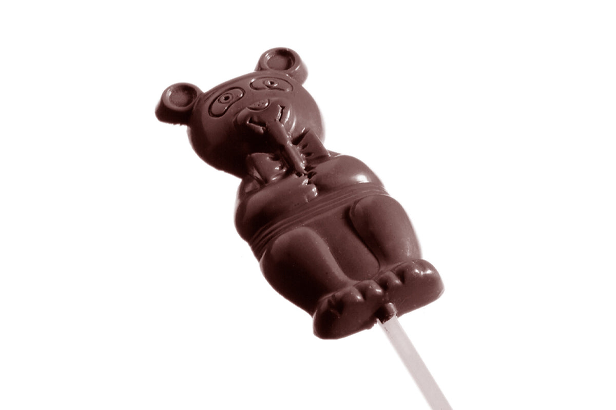 CW2039 - Chocolate World - Chocolate Lollipop Bear Polycarbonate Mould